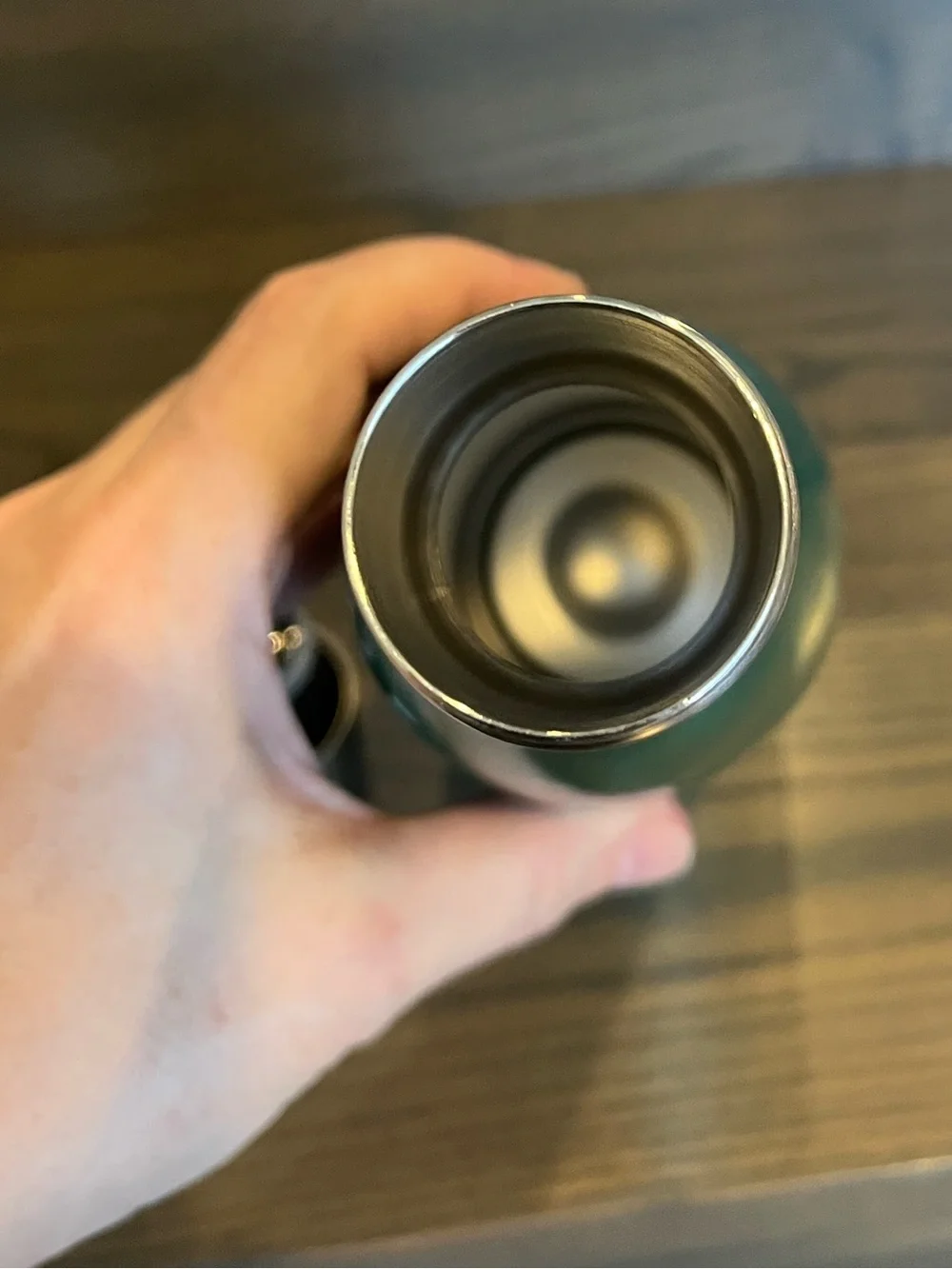 S'well Metallic Teal Green Insulated Bottle with Silver Cap